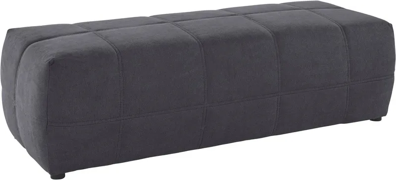 DOMO collection Hocker BRANDON, komfortabel, große Ausführung passend zu "Brandon", auch in Cord, Grau, – Produktbild 4 von 8