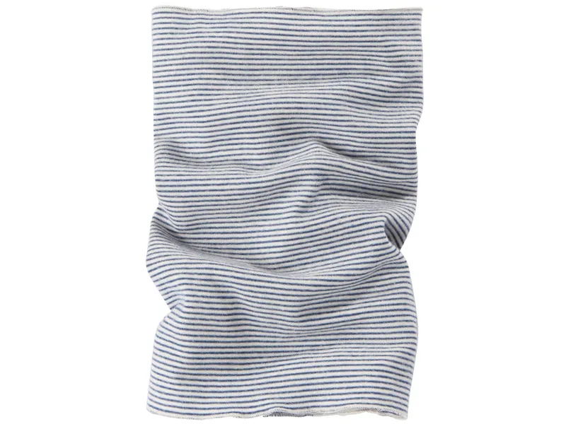 Lilano Lilano Kinder Schlauchschal Wolle Seide marine-geringelt (ab 3 Jahre), Blau, – Produktbild 1 von 2
