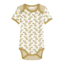 Sense Organics sense-organics Babybody Kurzarm *Tukan blau*/*Tukan olive* Gots & Fairtrade I Sense Organics – Produktbild 1 von 1