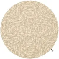 myfelt myfelt Filzkugelteppich rund, 100% Schurwolle, Levi (beige), – Produktbild 1 von 1