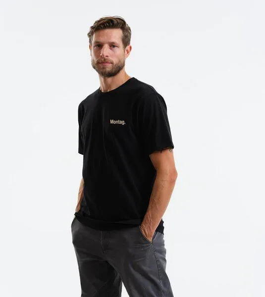 Gary Mash GARY MASH Shirt Montag. aus Biobaumwolle, Schwarz, – Produktbild 6 von 6