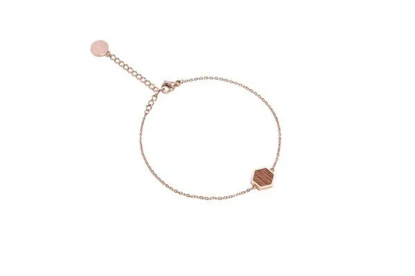 BeWooden BeWooden Armbänder mit Holzdetail - Motiv Hexagon, Rea, – Produktbild 2 von 4