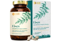 Nature Basics Natürliches Eisen mit Vitamin C Vegan im Braunglas 180 Kapseln, 180 St., 135 g – Produktbild 1 von 1