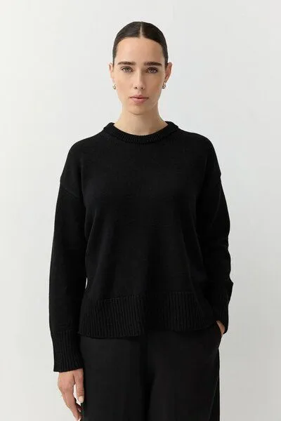The Slow Label The Slow Label Pullover aus Merinowolle, Black (schwarz), – Produktbild 2 von 3