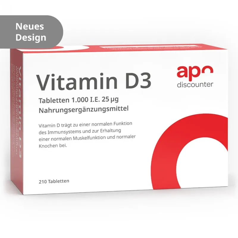 apodiscounter Vitamin D3 Tabletten 1000 I.E. von apodiscounter – Produktbild 3 von 3