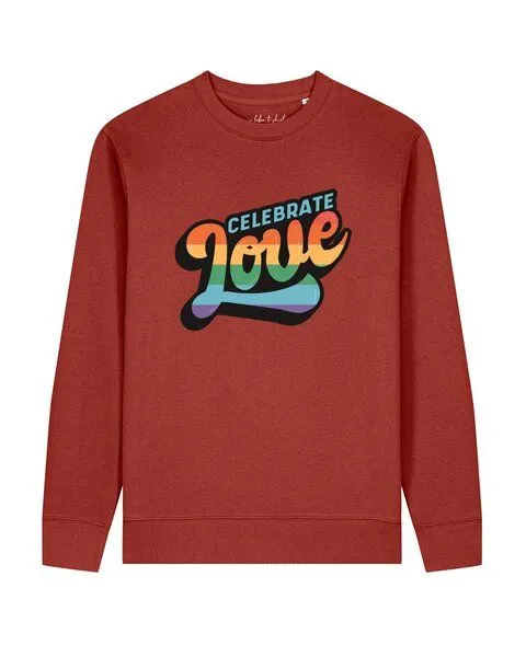 watapparel watapparel Sweatshirt Unisex Celebrate Love, Earthy red, – Produktbild 1 von 2