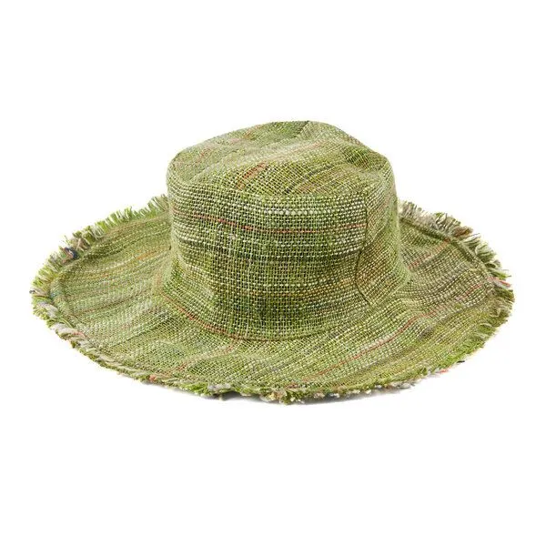 short'n'pietz short'n'pietz Sommerhut aus Hanf, Grün gestreift, – Produktbild 1 von 4