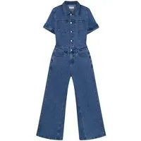 DAWN Damen Overall TWITTER Minimal Stretch DAWN Bio-Baumwolle, Medium blue, – Produktbild 3 von 5