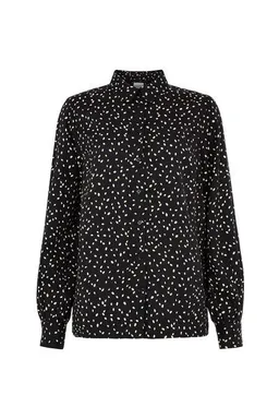 People Tree People Tree Schwarze Bluse mit Blätterdruck - Catherine – Produktbild 1 von 1