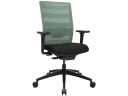 Topstar Topstar Bürodrehstuhl "AirWork" mit Armlehnen, Sitz schwarz, Rücken mint – Produktbild 1 von 1