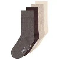 MELA MELA Gerippte Socken 4 Paare aus 100% Bio-Baumwolle, Mix earthy tones, – Produktbild 1 von 1