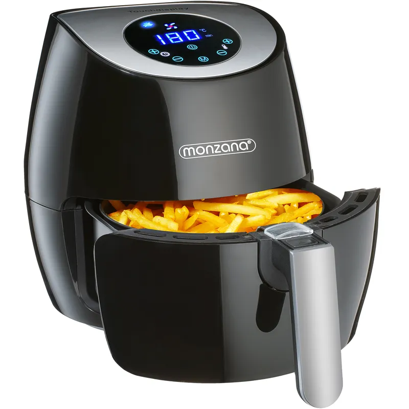 monzana Heißluftfritteuse 9in1 Schwarz Touch-Display 1500W 3,6 L, Schwarz, – Produktbild 1 von 2