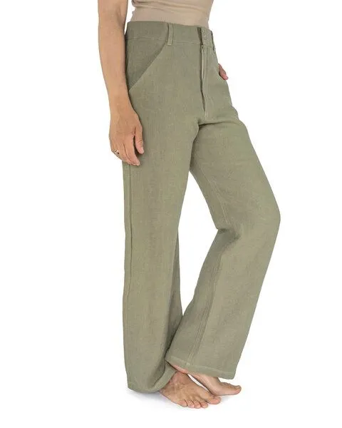 SCHAZAD Leinenhose APPROVAL STONEWASHED von SCHAZAD, Khaki, – Produktbild 3 von 3