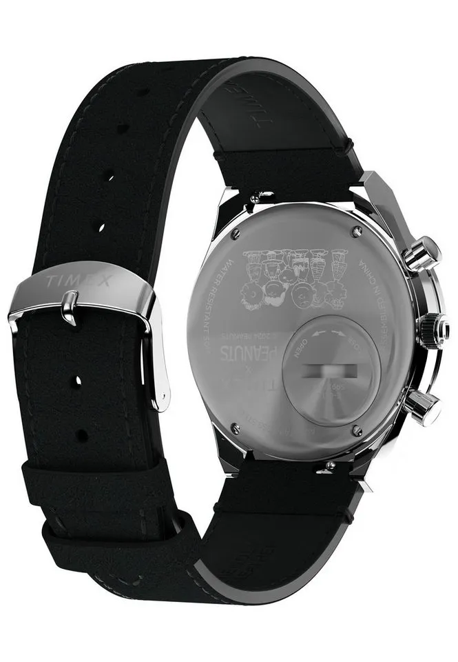 Timex Quarzuhr Q Timex Chronograph x Peanuts Snoopy, (1-tlg., Not a set – not applicable to this product), Quarz Chronograph, Schwarz, – Produktbild 4 von 4
