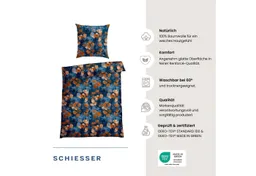 Schiesser Schiesser Bettwäsche Maxima aus weicher Baumwolle mit floralem Muster, Renforcé, 2 teilig, OEKO-TEX® MADE IN GREEN – Produktbild 1 von 1
