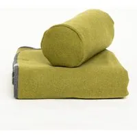 nahtur design nahtur-design Nackenrolle und warme Lodendecke im Set | Kuschelset, Grün/gelb, – Produktbild 1 von 1
