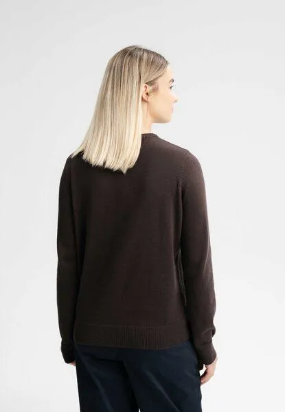 MELA MELA Feinstrick Pullover Dhana, Dunkelbraun, – Produktbild 2 von 4