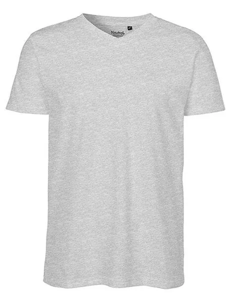 Neutral Neutral® Herren Unisex T-Shirt V-Neck Bio Baumwolle, Sports grey, – Produktbild 2 von 6