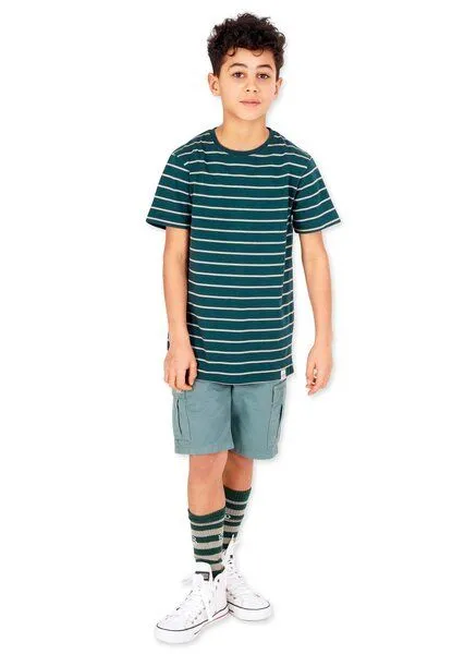Band of Rascals Band of Rascals Striped T-Shirt, Racing-green-moos, – Produktbild 1 von 3