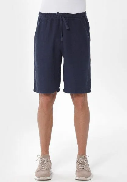 ORGANICATION ORGANICATION Shorts aus Bio-Baumwolle und Leinen, Blau(navy), – Produktbild 1 von 3