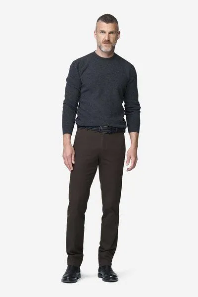 Meyer MEYER Chino im Canvas-Look, Braun (braun), – Produktbild 2 von 4