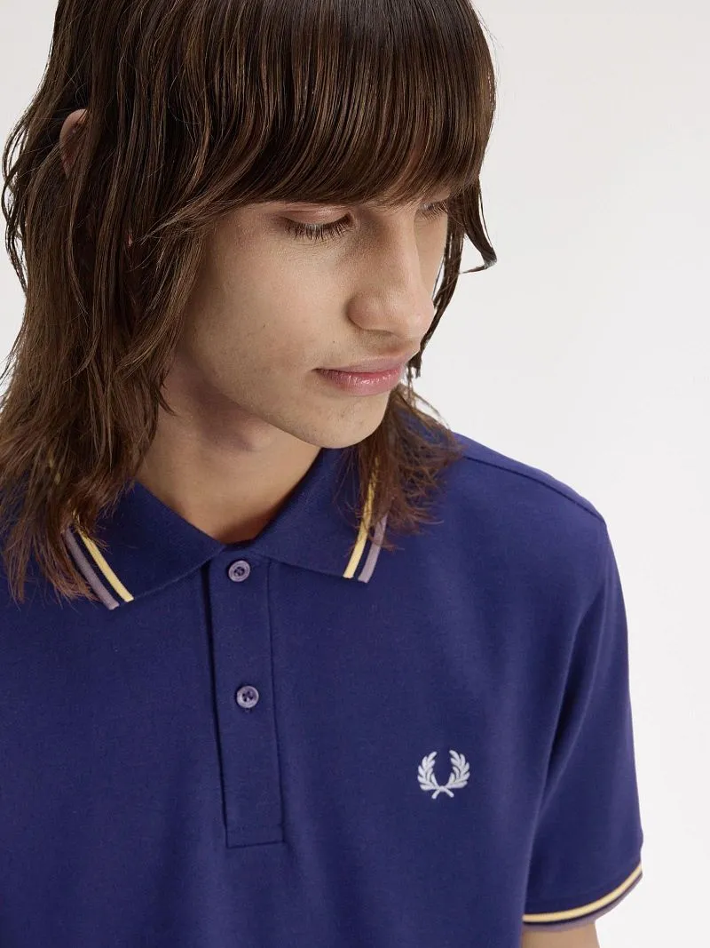 Fred Perry Fred Perry Polo Twin Tipped M3600 Dunkelblau 48A - Größe M, Dunkelblau, – Produktbild 4 von 5