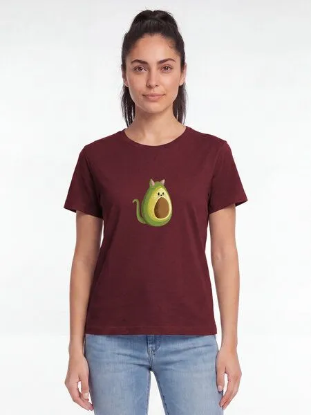 watapparel watapparel T-Shirt Frauen Avocato, Burgundy, – Produktbild 2 von 2