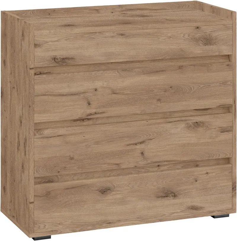 Home affaire Kommode Kosmo, 4 Schubladen mit Vollauszug, Braun, – Produktbild 4 von 5