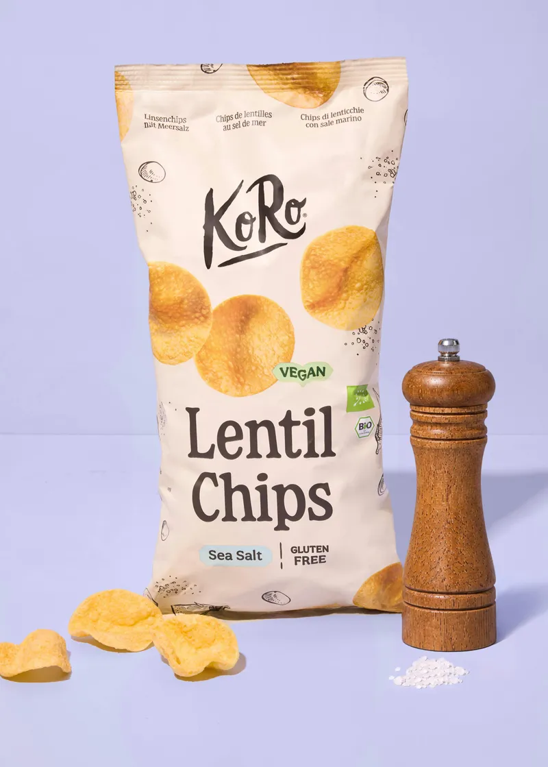 KoRo Bio Linsenchips mit Meersalz 100 g – Produktbild 2 von 5