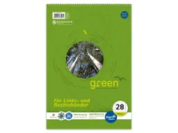 Staufen Staufen Notizblock 'green' DIN A4 kariert, 80 Blatt, 70 g/m², mit Kopfspirale, Lineatur 28 – Produktbild 1 von 1