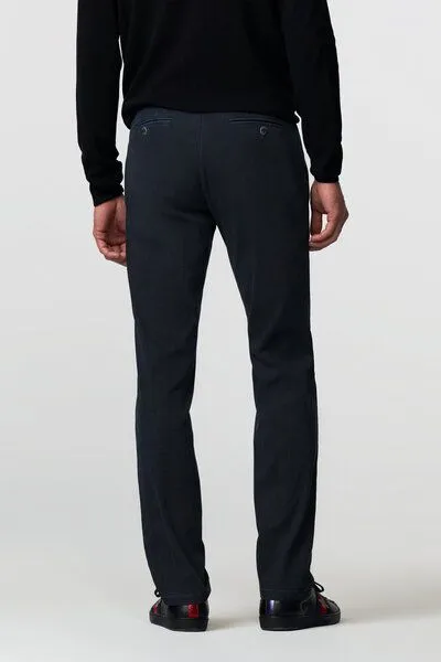 Meyer MEYER BAUMWOLLE-CHECK-CHINO, Blau (dunkelblau), – Produktbild 3 von 4