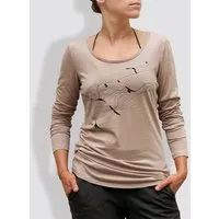 little kiwi little kiwi Damen Longsleeve, "Vögel", Nude – Produktbild 1 von 1