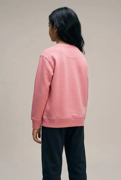 THE FACE OF ELEMENTS The Face of Elements Little Wild Explorer - Relaxed Fit Kids Sweatshirt aus 100% Bio-Baumwolle, Bubble gum (pink), – Produktbild 4 von 4