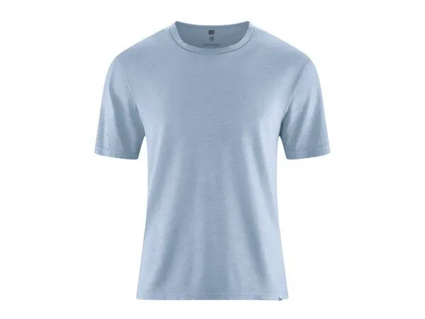 HempAge HempAge Slub Jersey T-Shirt Herren Hanf/Biobaumwolle, Smoke(blau), – Produktbild 2 von 4