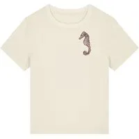 ilovemixtapes ilovemixtapes Nachhaltiges Damen T-Shirt mit Seepferdchen-Motiv – zeitlos, bequem & fair produziert, Natural raw (natur), – Produktbild 1 von 1