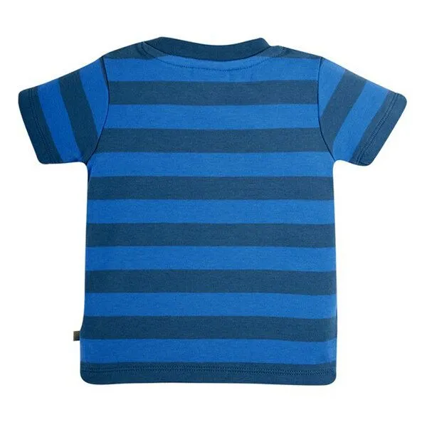 Frugi Frugi T-Shirt Traktor blau gestreift – Produktbild 2 von 2