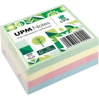 UPM UPM Super Sticky Haftnotiz-Quader "Pastellmix" 75 x 75 mm, 400 Blatt, farbig sortiert – Produktbild 1 von 1