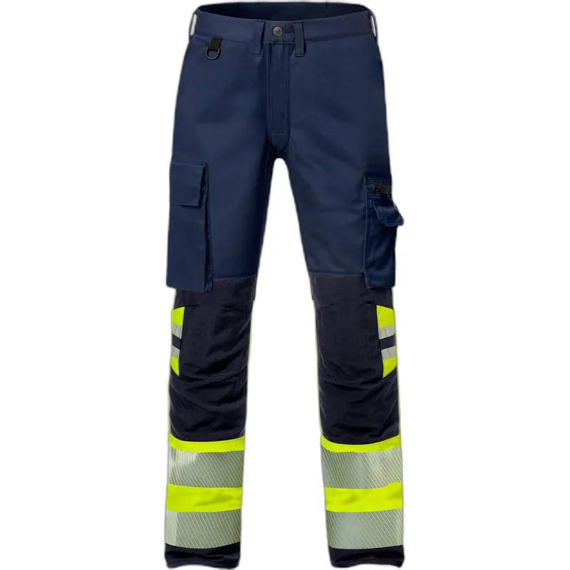 Fristads Hochsichtbare Arbeitshose Klasse 1 Fristads 2705 PLU, Blau, – Produktbild 1 von 2