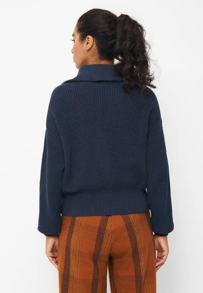 Givn Berlin Givn Berlin Troyer-Strickpullover LUZ aus Bio-Baumwolle, Midnight blue, – Produktbild 3 von 4