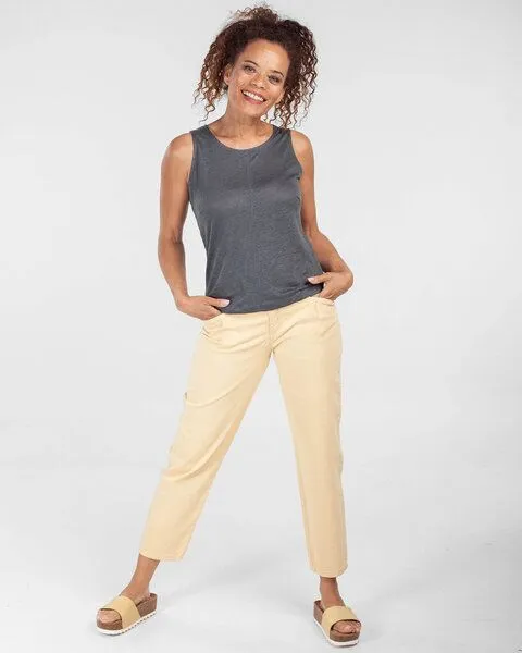 Alma & Lovis Alma & Lovis Leinentop aus Leinen-Jersey | Linen Top, Grün, – Produktbild 2 von 4