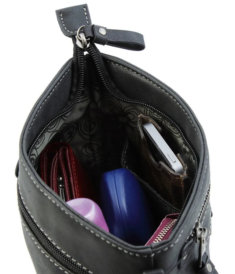 J JONES JENNIFER JONES Umhängetasche - Kleine elegante Damen Schultertasche - Crossbody Bag, leicht, Schwarz, – Produktbild 4 von 4