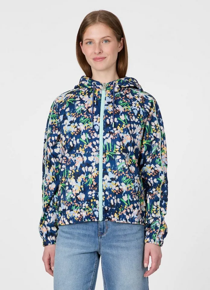 ragwear ragwear Allwetterjacke ANDRIN PRINT Aus dünnem, wasserabweisendem Material mit Print und Kontrastdetails, Blau, – Produktbild 1 von 3