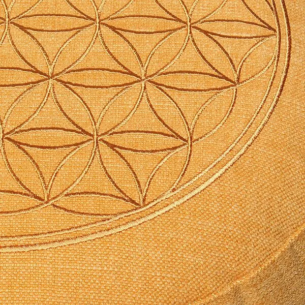 Happy Soul Happy Soul Meditationskissen Leinen Baumwolle, Orange, – Produktbild 1 von 4
