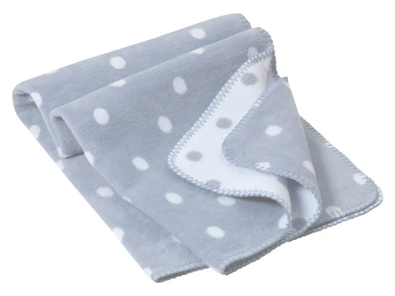 Richter Textilien Richter Textilien Babydecke Bio-Baumwolle Punkte Maße 75 x 100 cm, Blau, – Produktbild 1 von 2