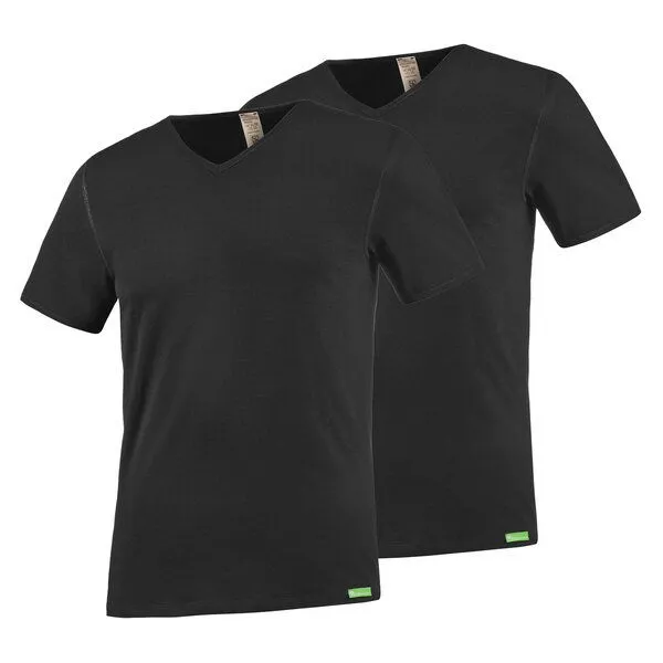 kleiderhelden kleiderhelden SoulShirt 2er Pack Männer-T-Shirt, 2x schwarz, – Produktbild 1 von 4