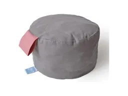 dekdek Pouff Dotti eins - grau/rose Ø 30 cm, Höhe 17 cm – Produktbild 1 von 1