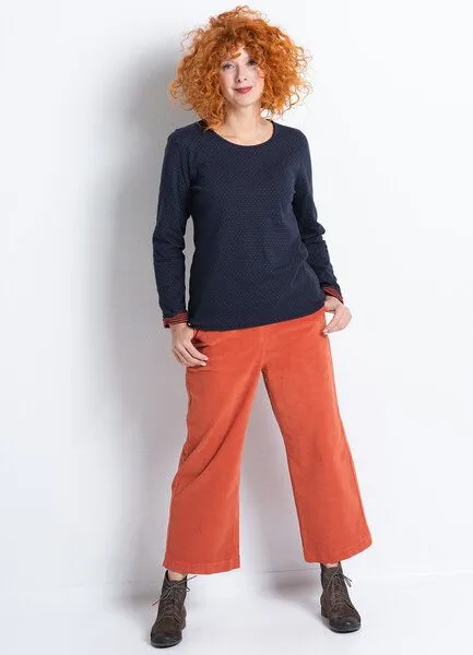 Heidekönigin Heidekönigin 7/8-Cordhose weit, Orange, – Produktbild 1 von 2