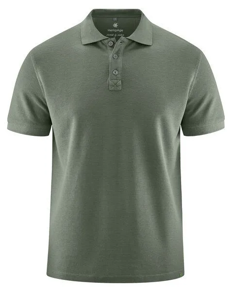 HempAge HempAge Herren Poloshirt Hanf/Biobaumwolle, Moss(grün), – Produktbild 1 von 3