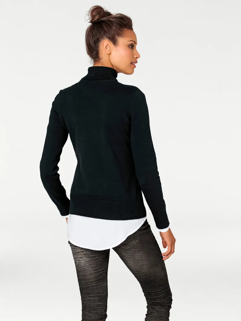heine Rollkragenpullover, Schwarz, – Produktbild 2 von 3