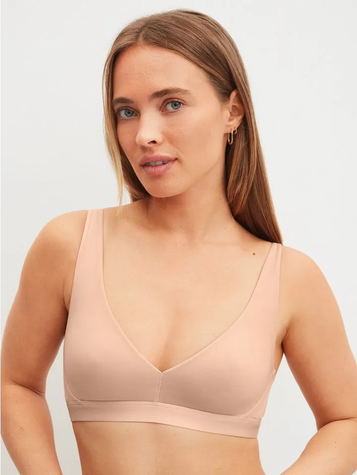 CALIDA CALIDA Soft-BH Sleek Skin mit leichten, vorgeformten Cups, in Single-Jersey Qualität, Beige, – Produktbild 1 von 5
